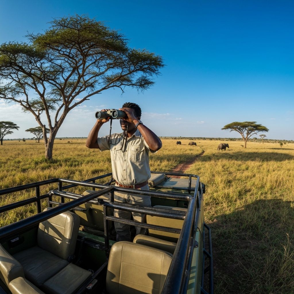 Safari guide in action